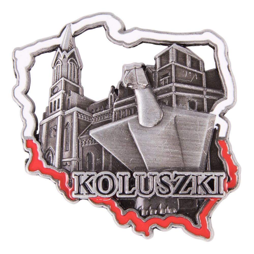 Magnes metalowy kontur Koluszki