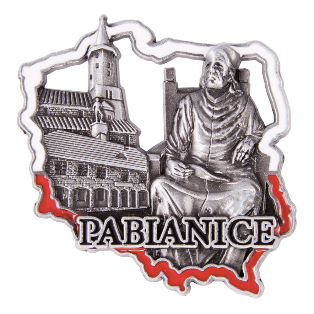 Magnes metalowy kontur Pabianice