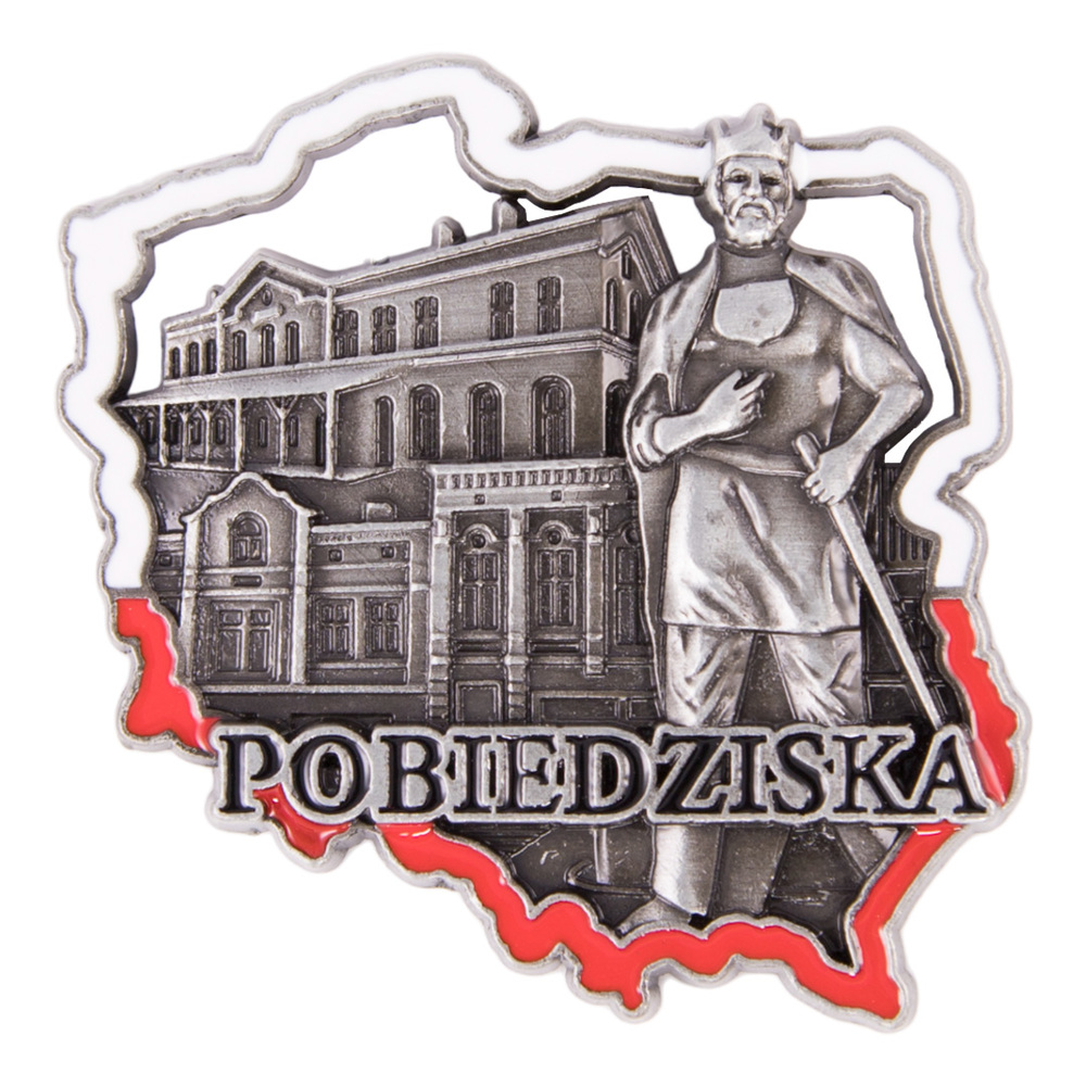Magnes metalowy kontur Pobiedziska