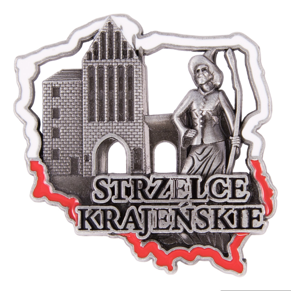 Magnes metalowy kontur Strzelce Krajeńskie