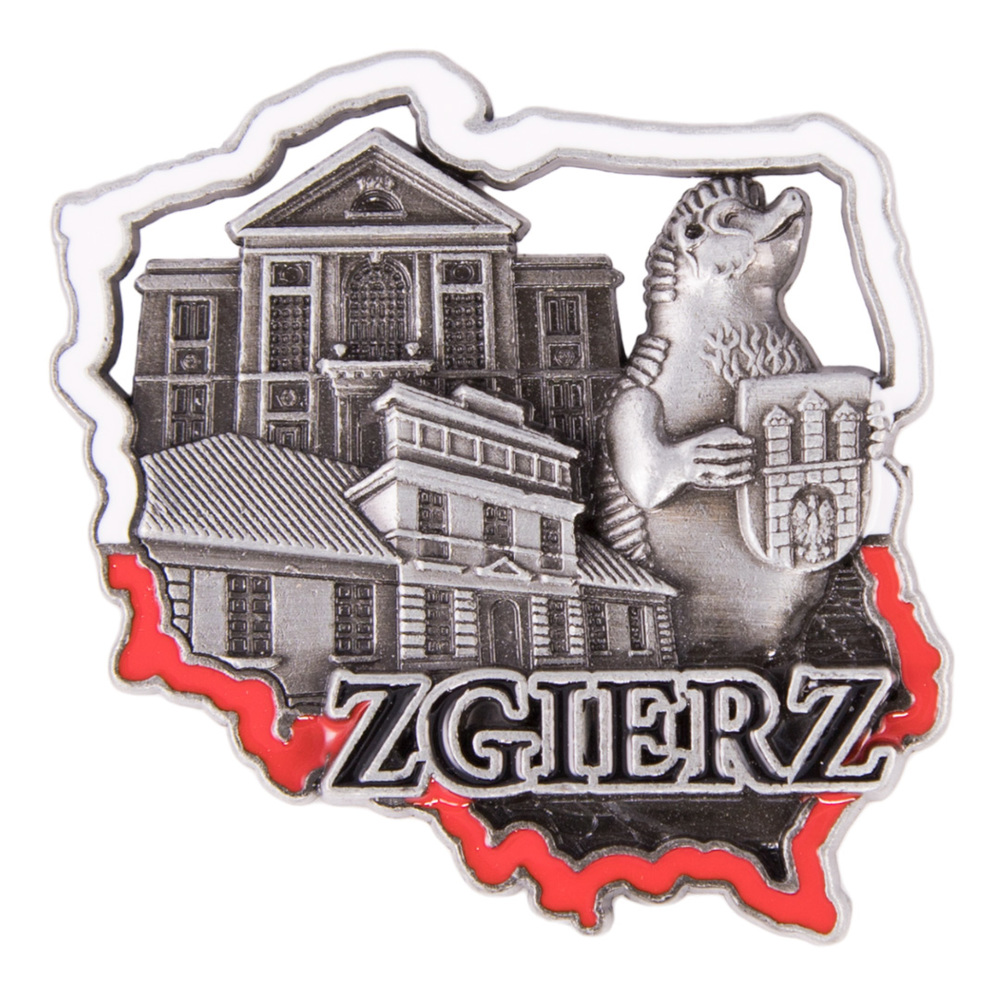 Magnes metalowy kontur Zgierz