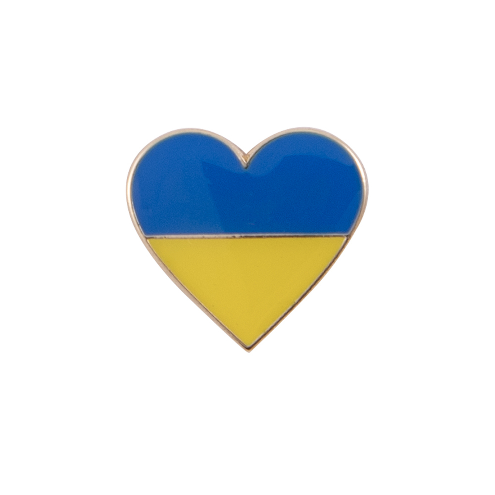 Pin Serce, flaga Ukrainy