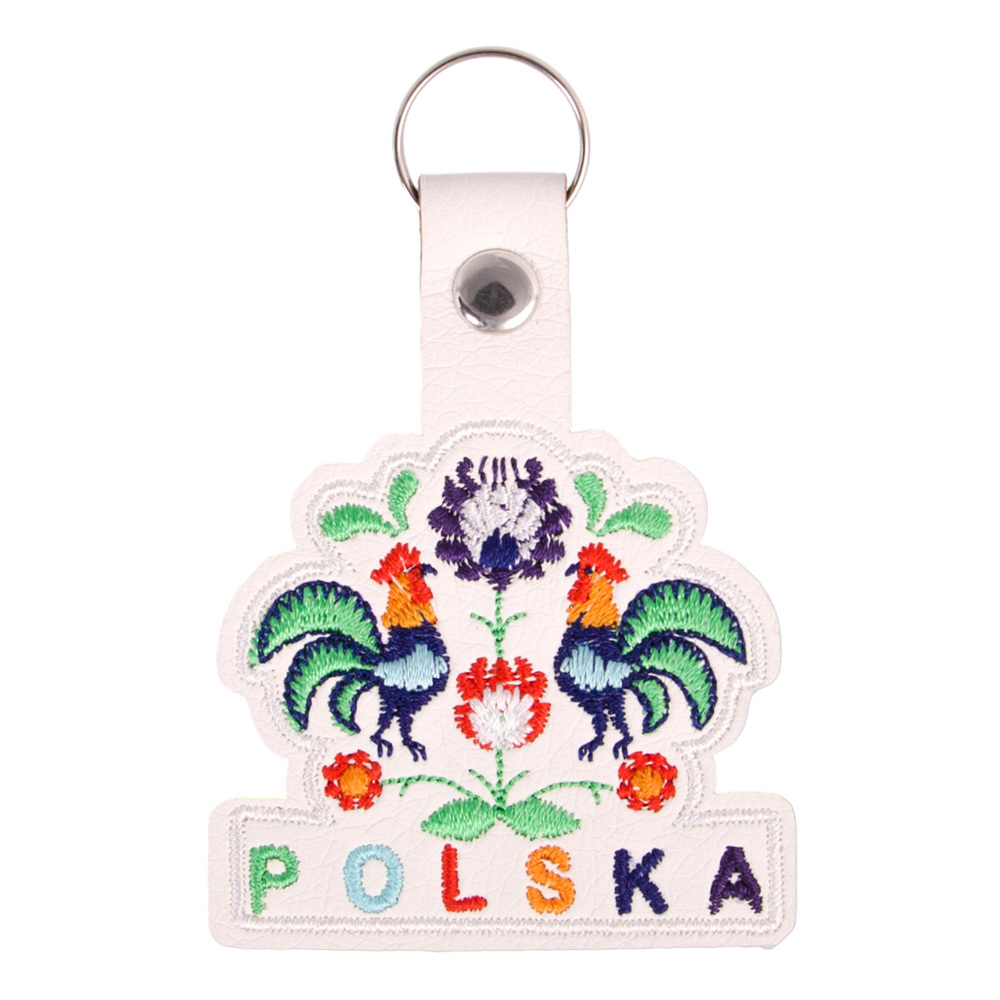 Zawieszka haftowana Polska koguciki