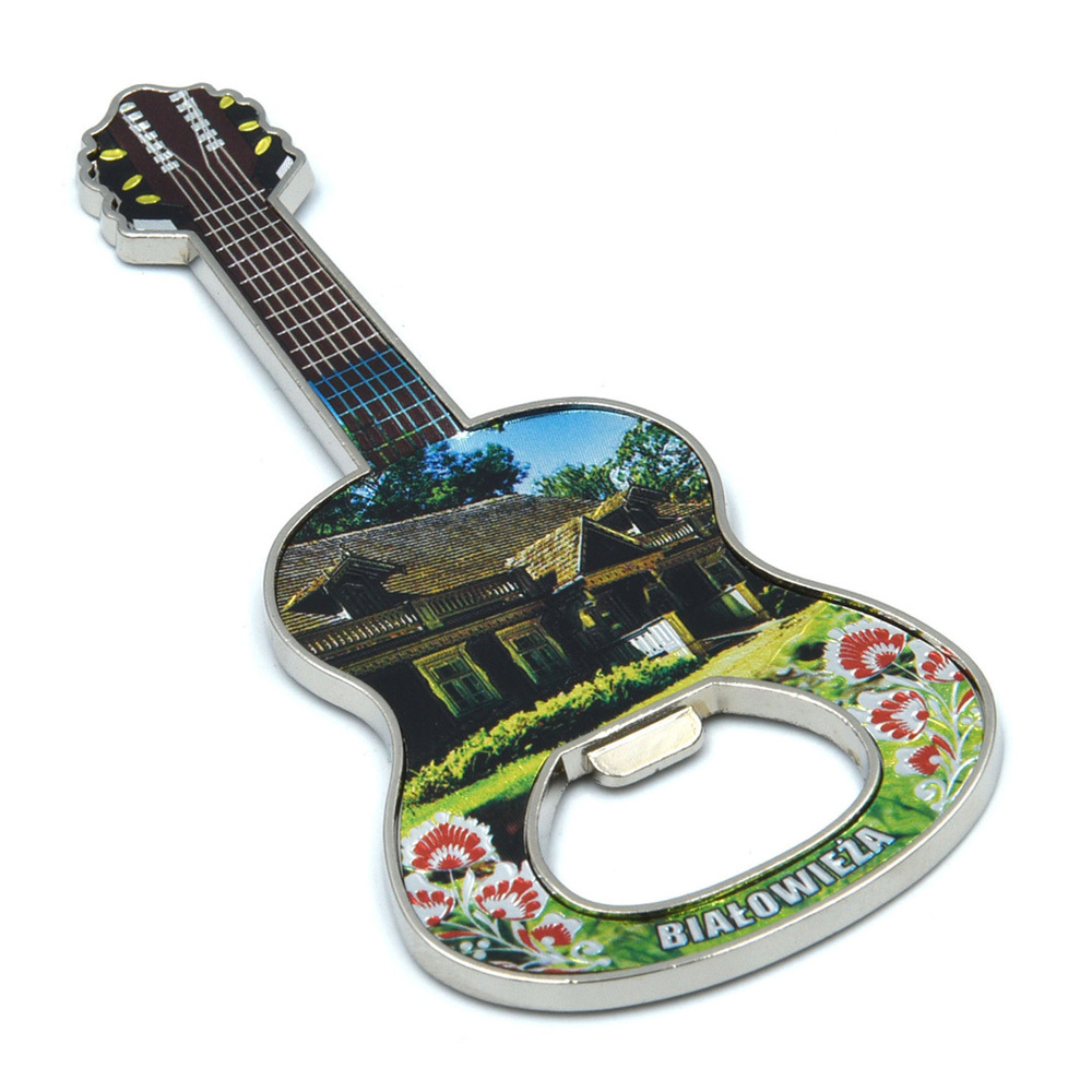 Magnes metalowy gitara Białowieża 2