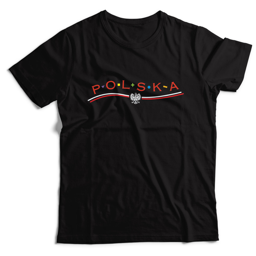 Koszulka falujący napis Polska (M)