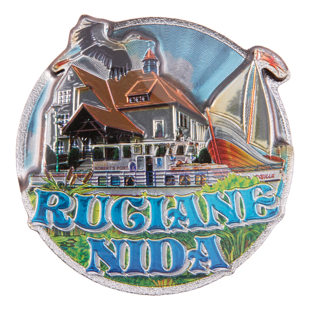 Magnes MDF metalizowany widok Ruciane-Nida