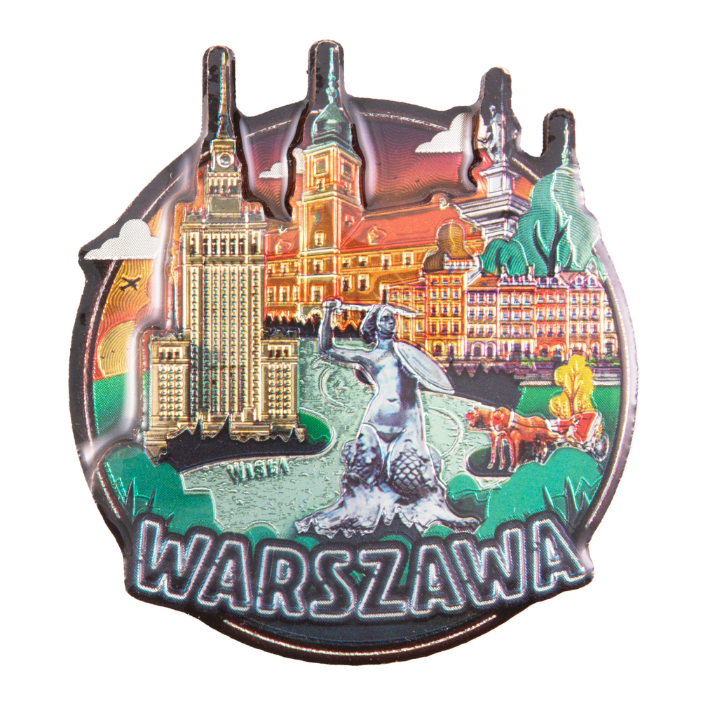Magnes MDF metalizowany widok Warszawa
