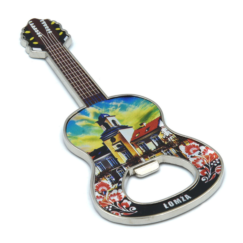 Magnes otwieracz metalowy gitara Łomża
