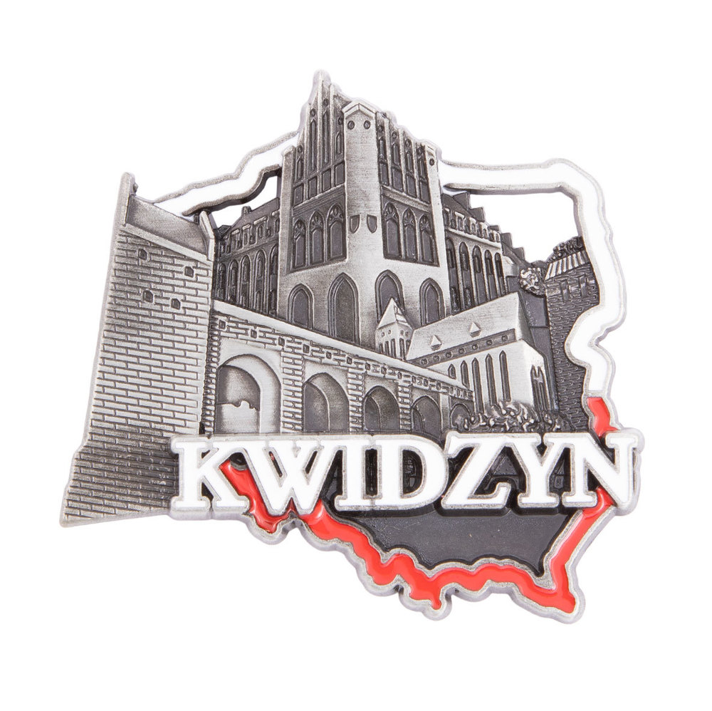 Magnes metalowy kontur Kwidzyn