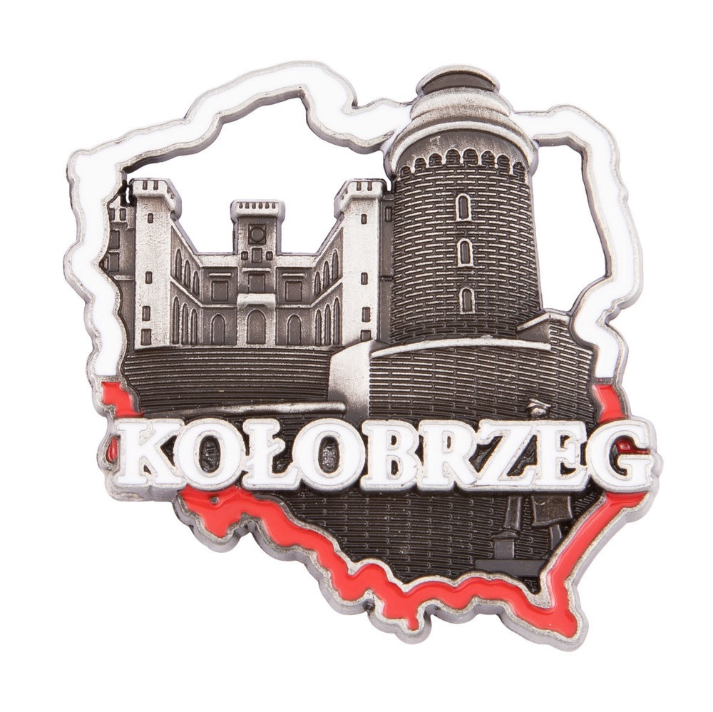 Magnes metalowy kontur Kołobrzeg