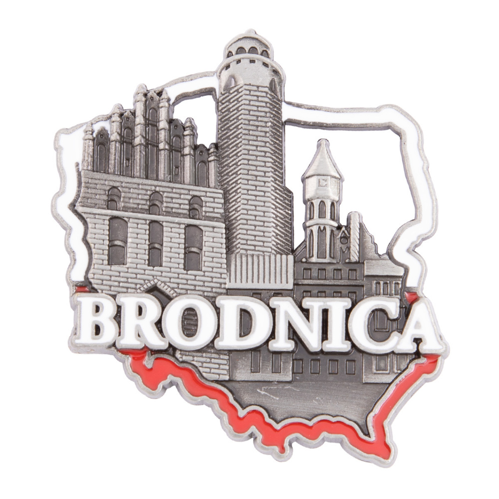 Magnes metalowy kontur Brodnica