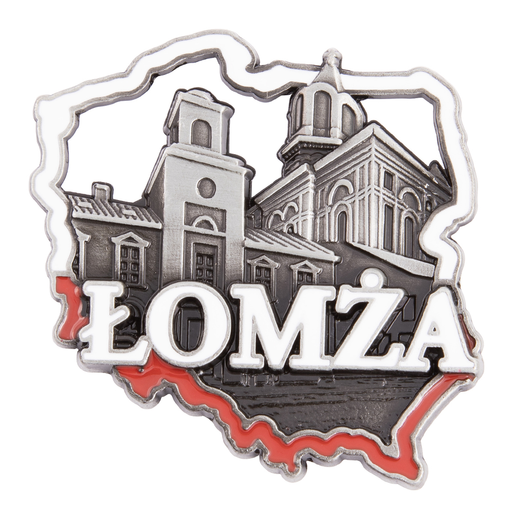 Magnes metalowy kontur Łomża