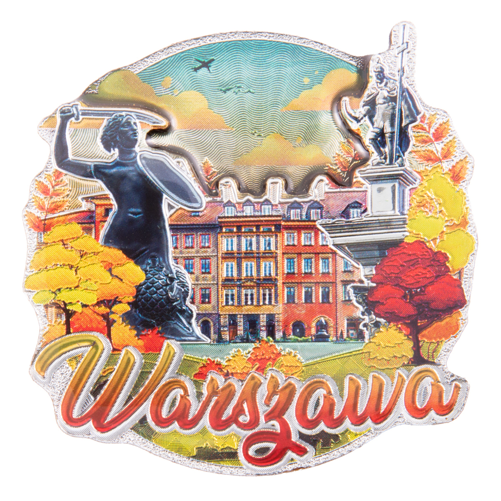 Magnes MDF metalizowany widok Warszawa