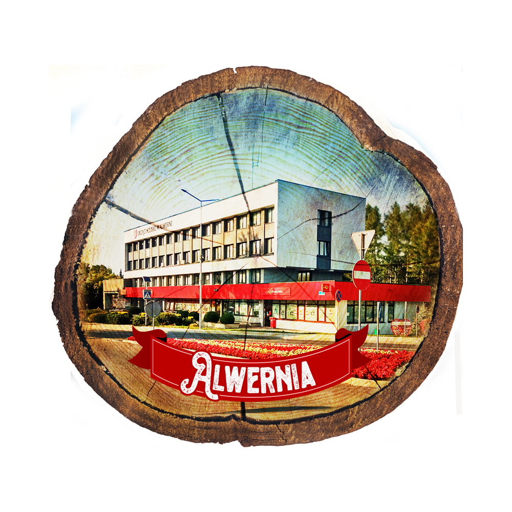 Magnes drewniany pieniek Alwernia