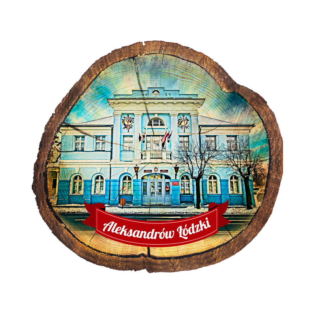 Magnes drewniany pieniek Aleksandrów Łódzki