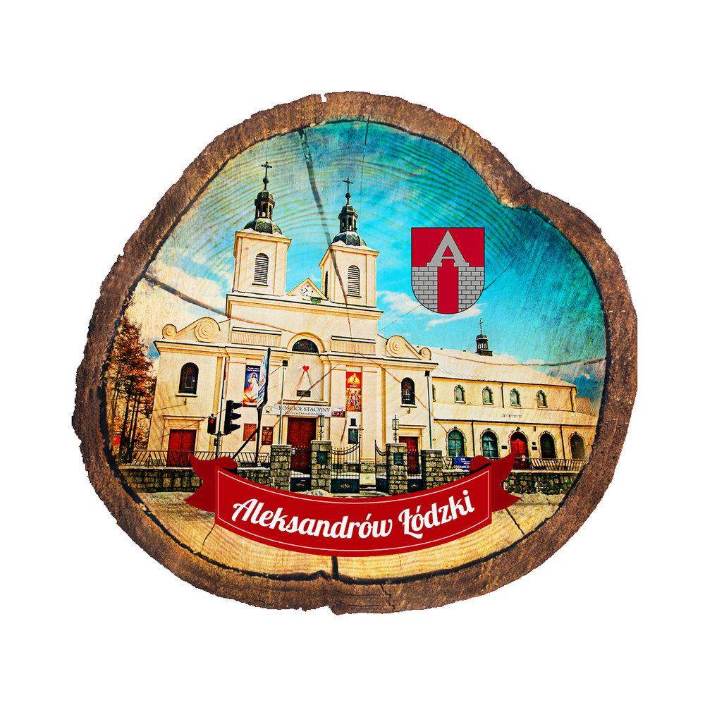 Magnes drewniany pieniek Aleksandrów Łódzki