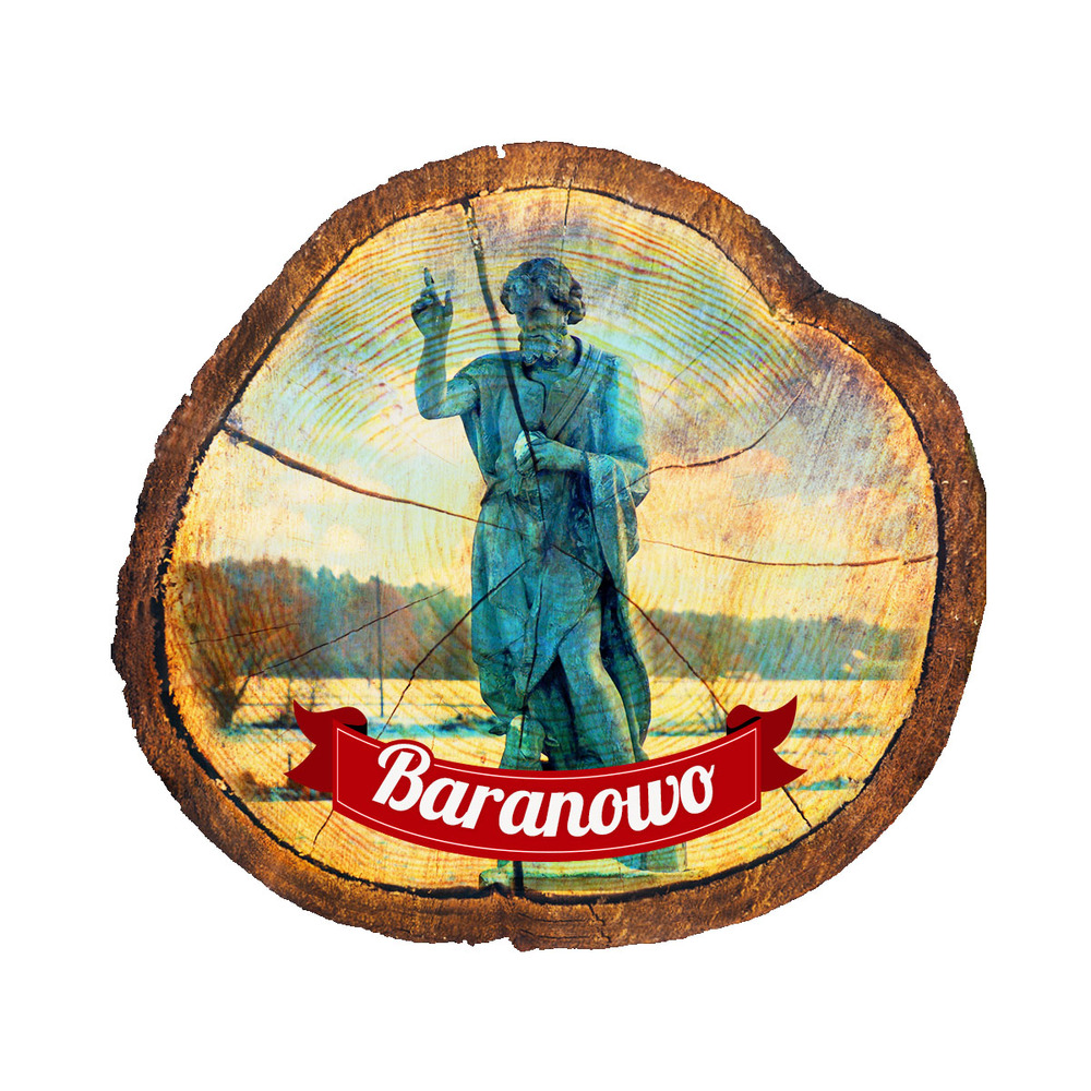 Magnes drewniany pieniek Baranowo