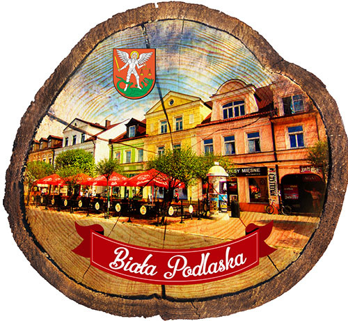 Magnes drewniany pieniek Biała Podlaska