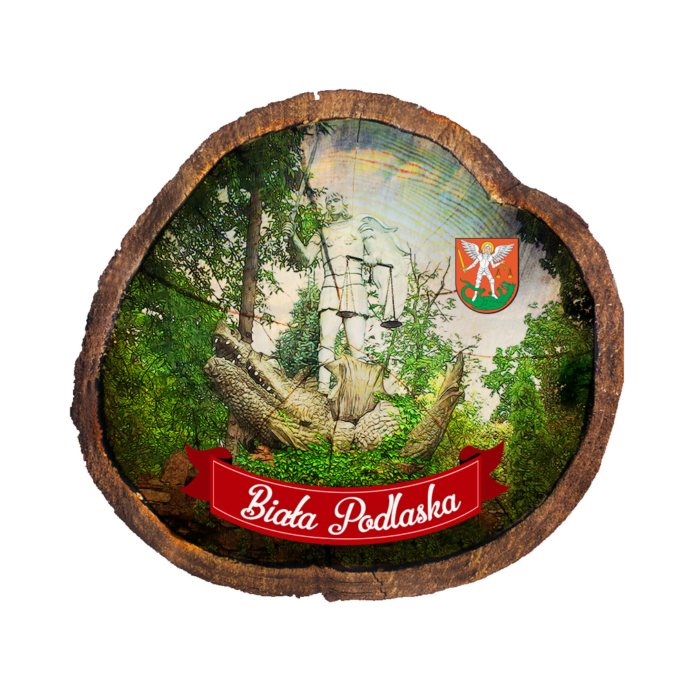 Magnes drewniany pieniek Biała Podlaska