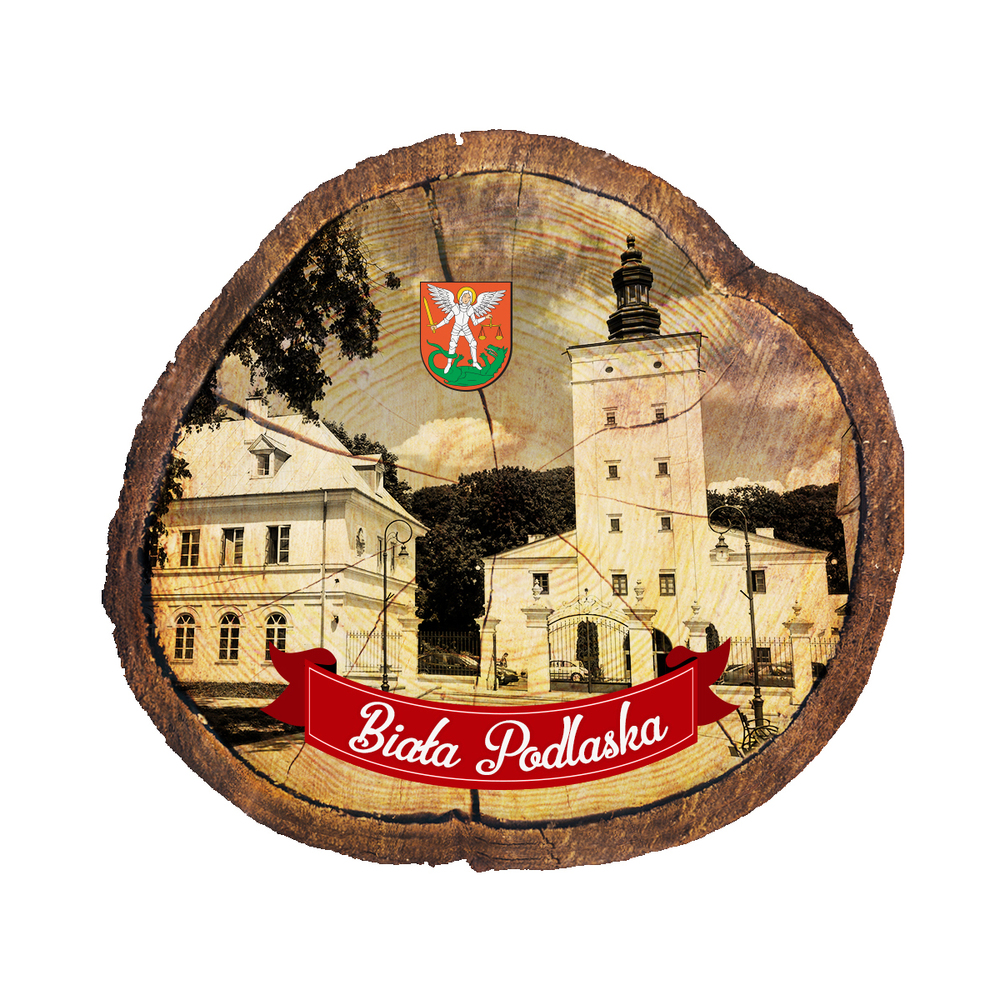 Magnes drewniany pieniek Biała Podlaska