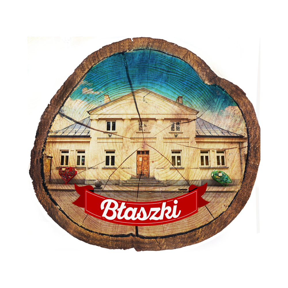 Magnes drewniany pieniek Błaszki