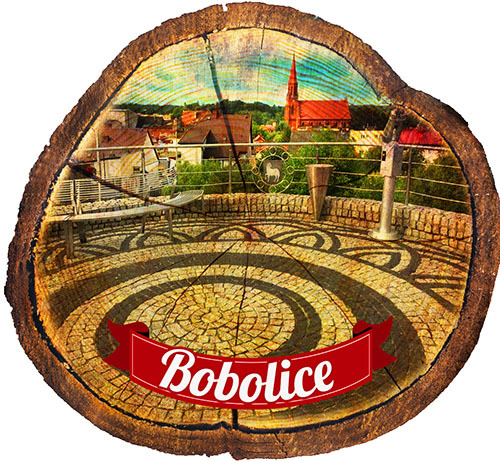 Magnes drewniany pieniek Bobolice