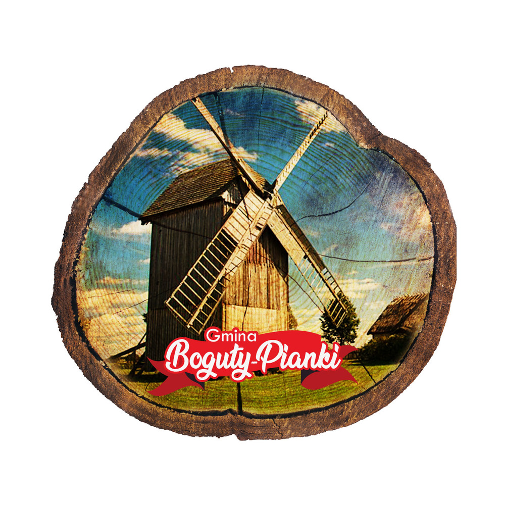 Magnes drewniany pieniek Boguty-Pianki
