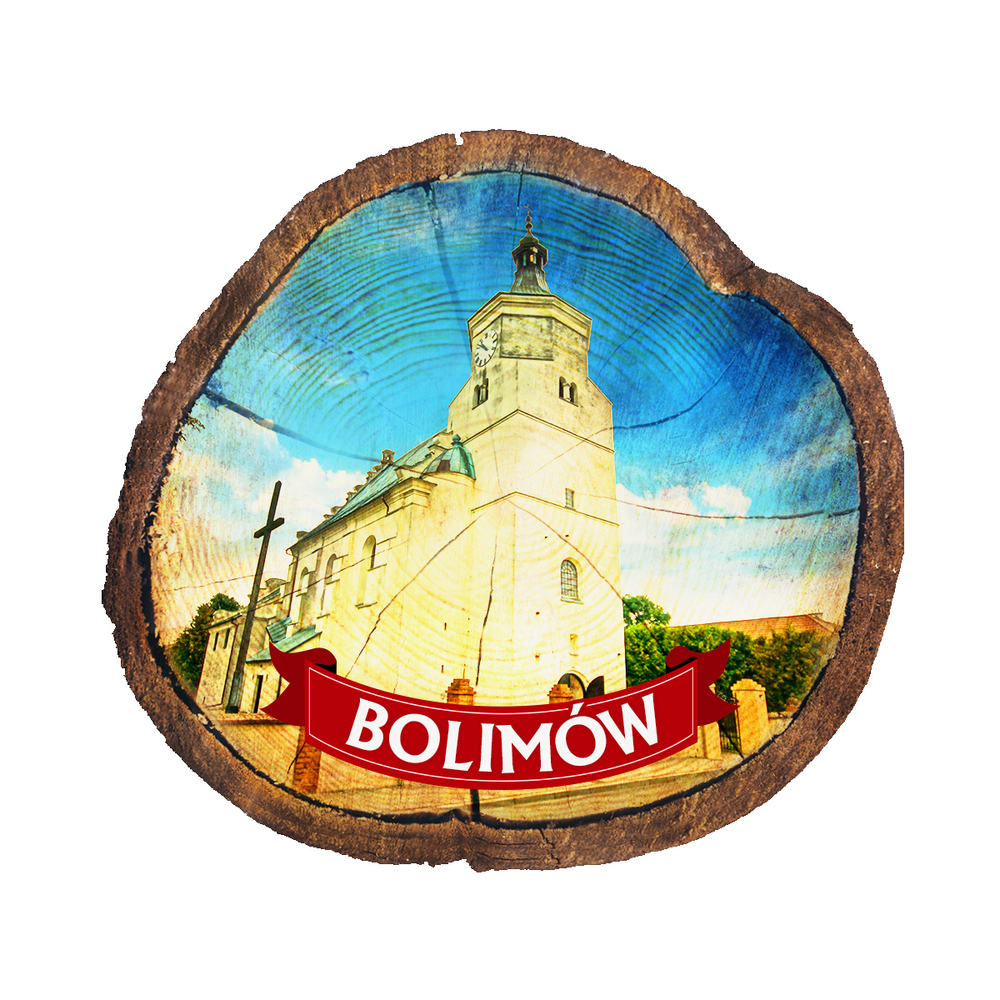 Magnes drewniany pieniek Bolimów
