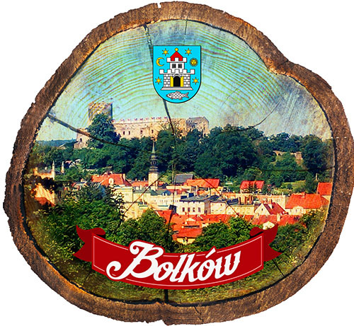 Magnes drewniany pieniek Bolków