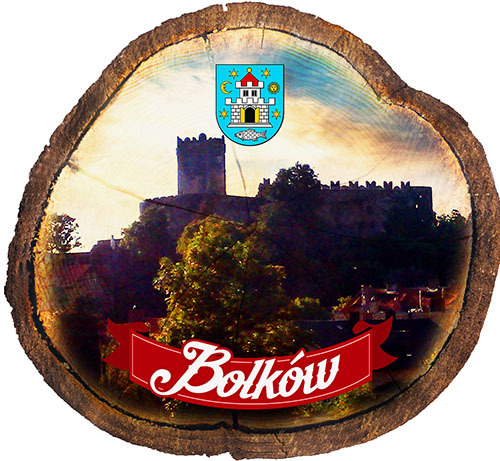 Magnes drewniany pieniek Bolków