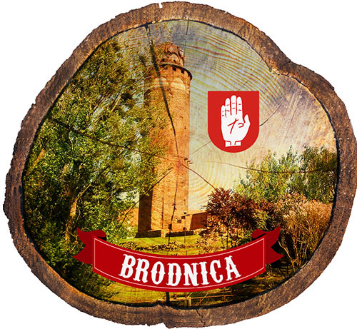 Magnes drewniany pieniek Brodnica