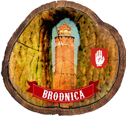 Magnes drewniany pieniek Brodnica