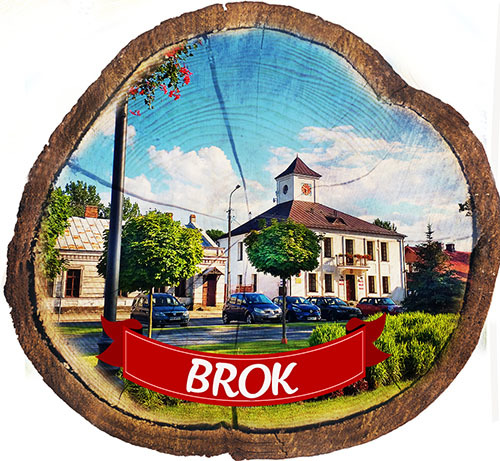 Magnes drewniany pieniek Brok