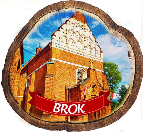 Magnes drewniany pieniek Brok