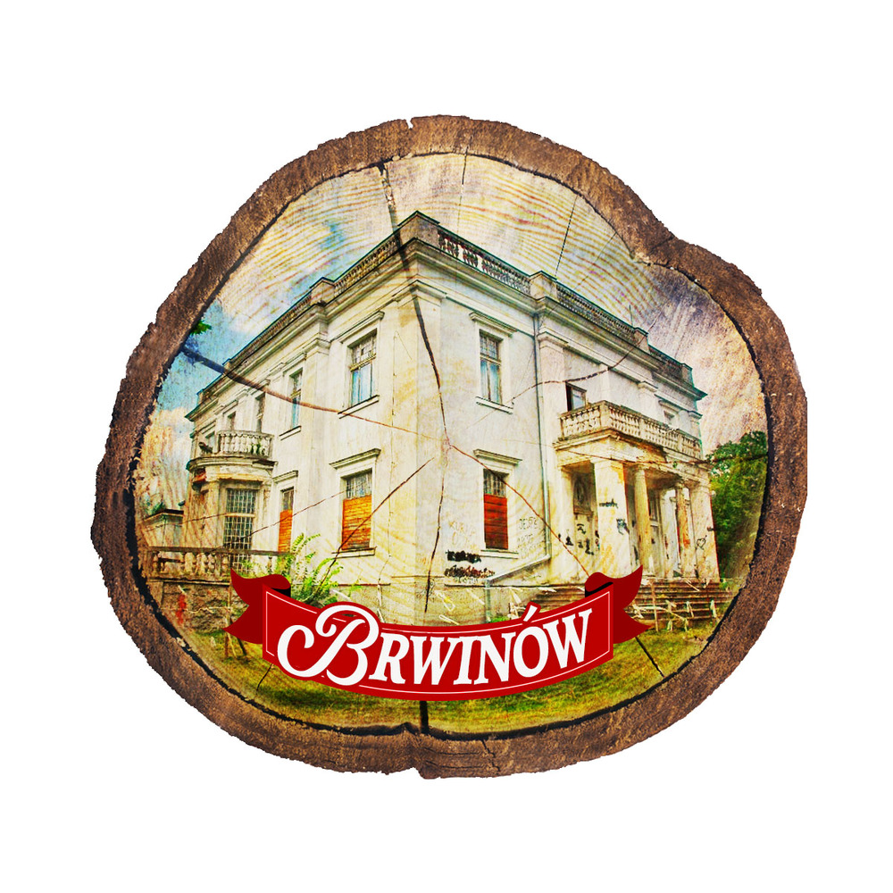 Magnes drewniany pieniek Brwinów