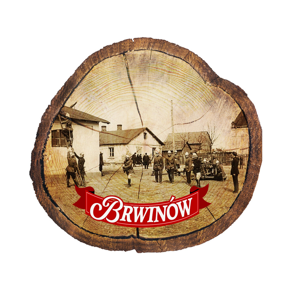 Magnes drewniany pieniek Brwinów