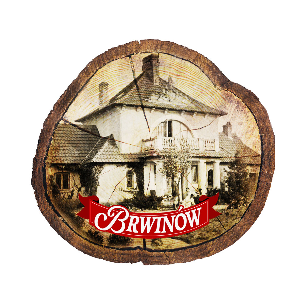 Magnes drewniany pieniek Brwinów