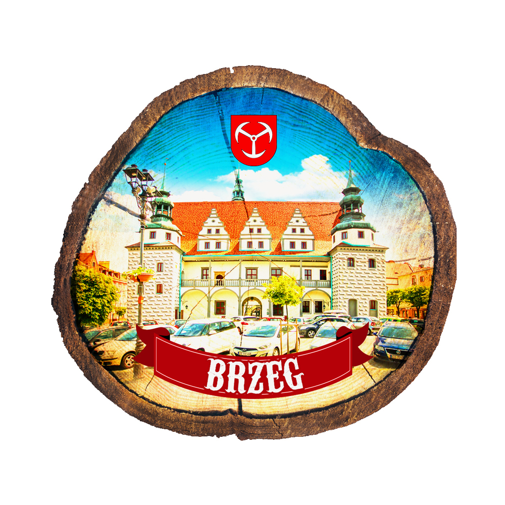 Magnes drewniany pieniek Brzeg