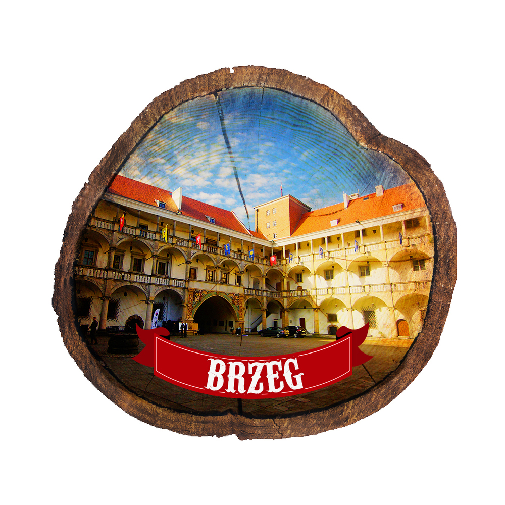 Magnes drewniany pieniek Brzeg