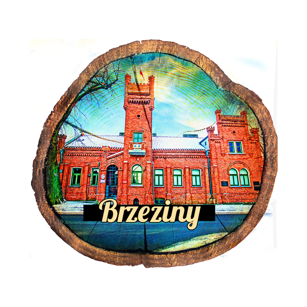 Magnes drewniany pieniek Brzeziny