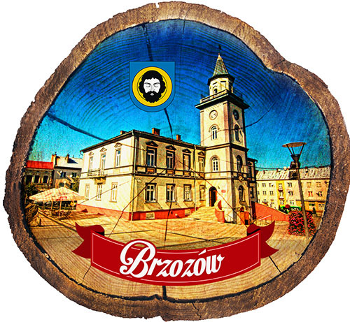 Magnes drewniany pieniek Brzozów