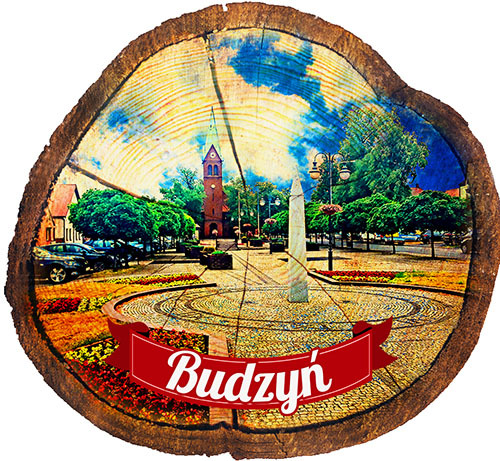 Magnes drewniany pieniek Budzyń