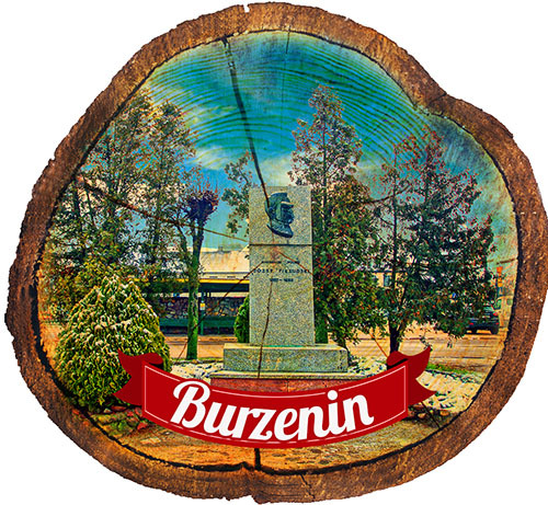 Magnes drewniany pieniek Burzenin