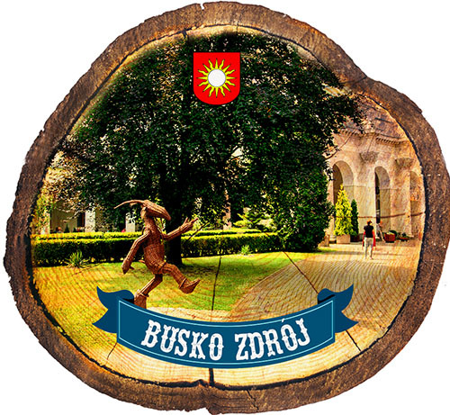 Magnes drewniany pieniek Busko-Zdrój
