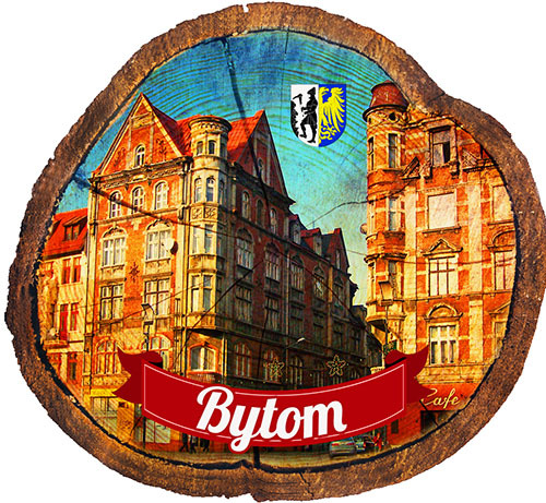 Magnes drewniany pieniek Bytom