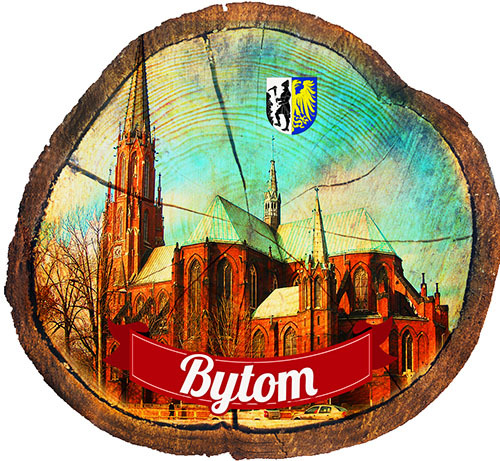 Magnes drewniany pieniek Bytom