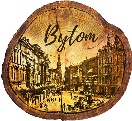 Magnes drewniany pieniek Bytom