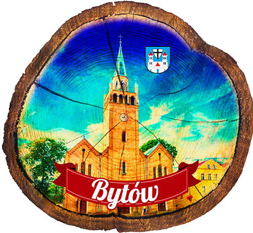 Magnes drewniany pieniek Bytów