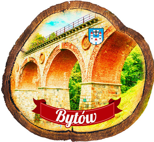 Magnes drewniany pieniek Bytów