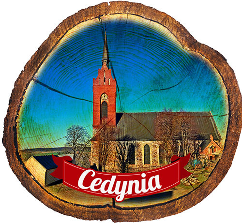 Magnes drewniany pieniek Cedynia
